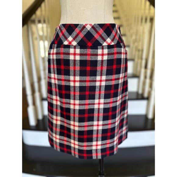 Talbots Plaid Pencil Skirt Fall Winter Preppy Career Church Academia Christmas - Picture 4 of 9